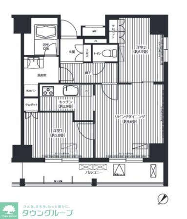 コスモグラン勝どきの物件間取画像